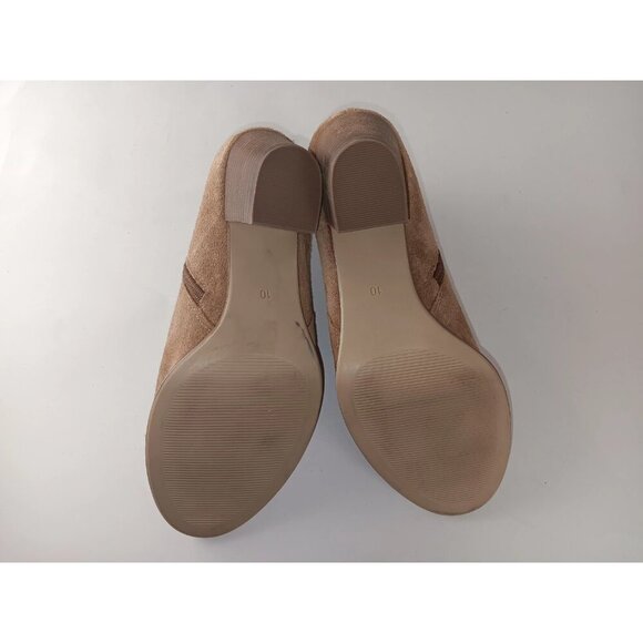 Franco Fortini Women's Brown Suede Zipper Block Heel Boots  Size 10 - Picture 9 of 11